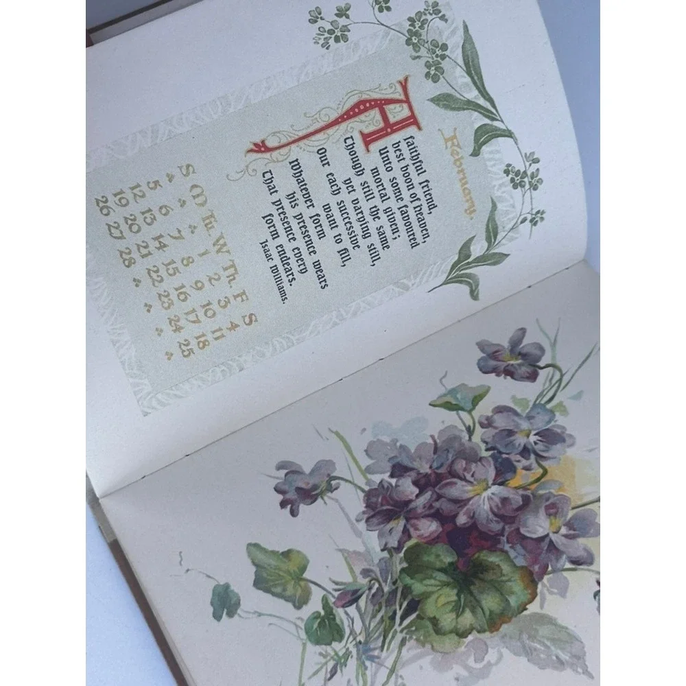 Antique 1911 From Friend to Friend Calendar Book Ernest Nister E.P. Dutton Co